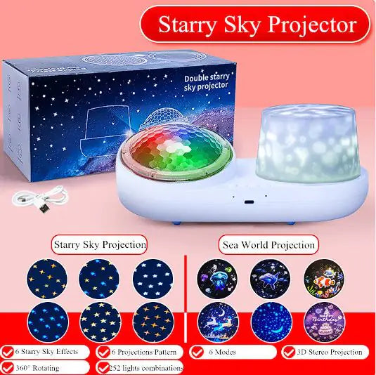 Starry Ocean 3D LED Music Projector