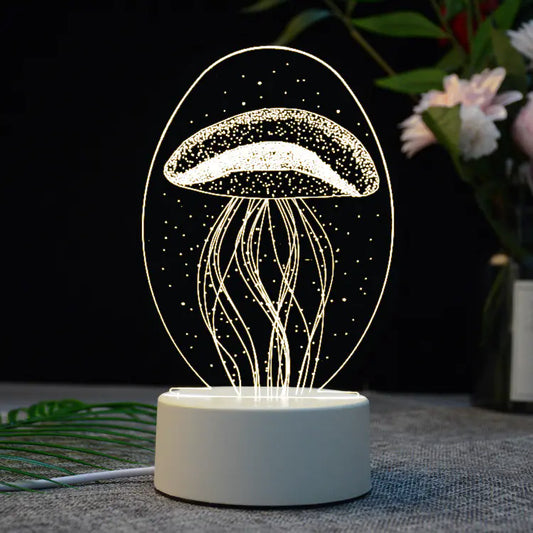 3D Jellyfish Acrylic Lamp